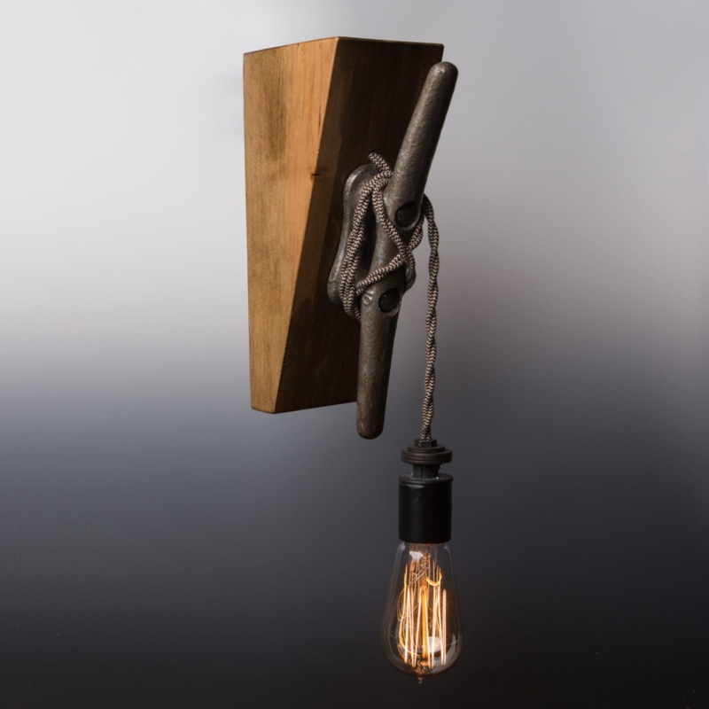 Rustic Nautical Wall Sconce with Edison Bulb