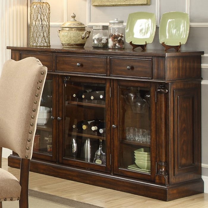 Rustic Solid Wood Buffet Sideboard Cabinet