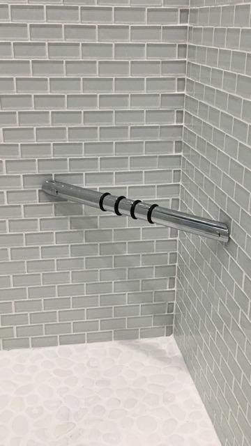 Sanliv Chrome Corner Shower Foot Rest for Shaving