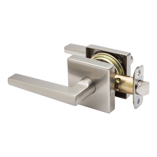 Satin Stainless Steel Mid Century Passage Door Lever