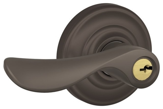 Schlage Oil Rubbed Bronze Champagne Entry Lever