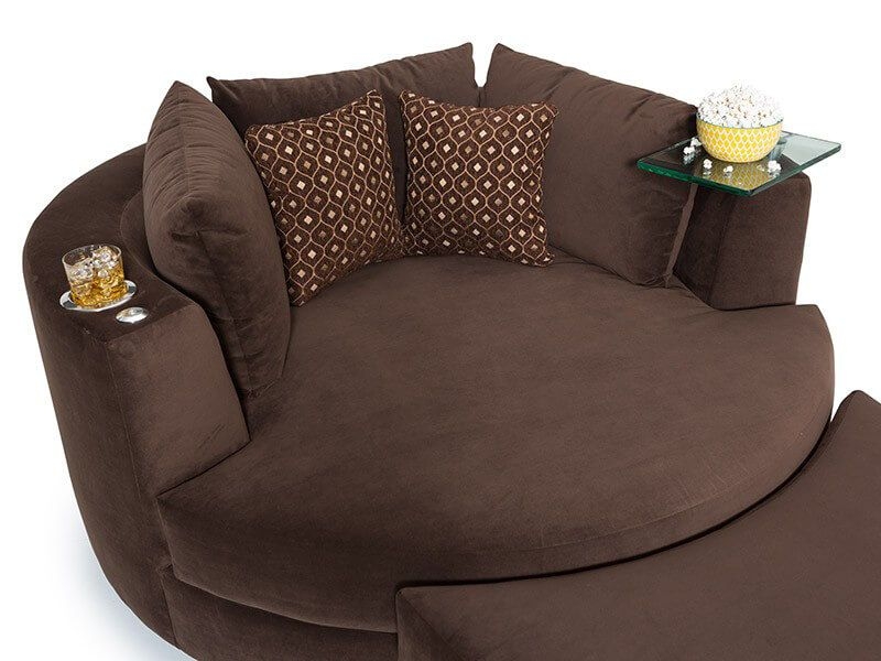 Seatcraft Swivel Cuddle Couch with Drink Holders