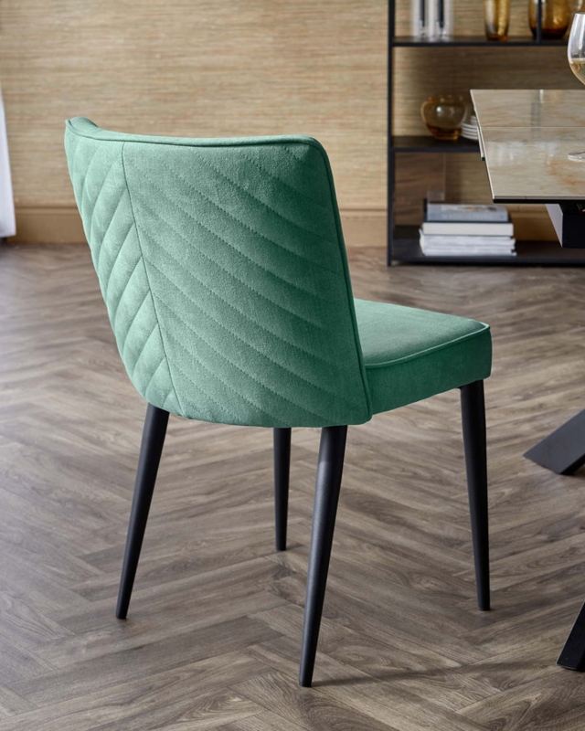 Serena sage green chenille dining chair  Danetti