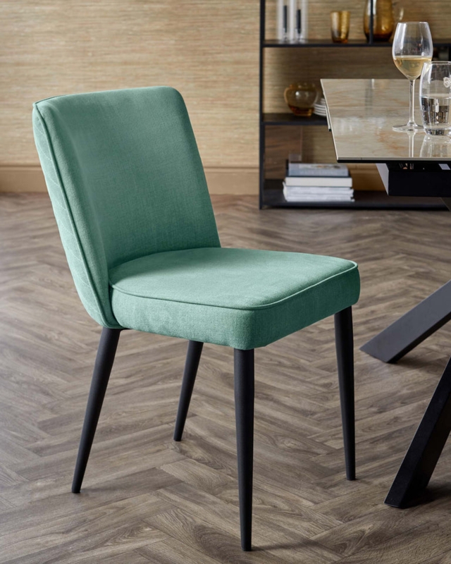 Serena sage green chenille dining chair - set of 2  Danetti