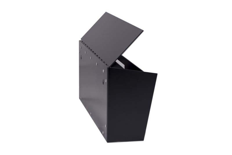 Sleek Black Mid Century Modern Mailbox Design