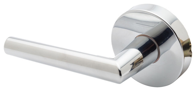 Sleek Mid Century Modern Chrome Door Lever