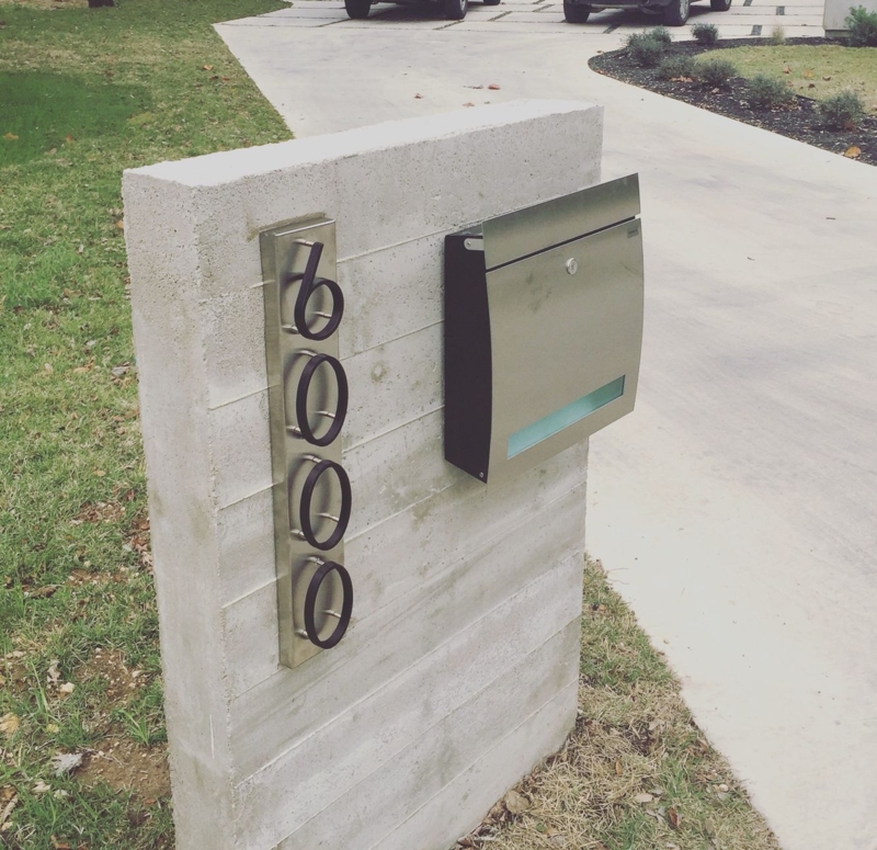 Sleek Mid Century Modern Concrete Mailbox Design