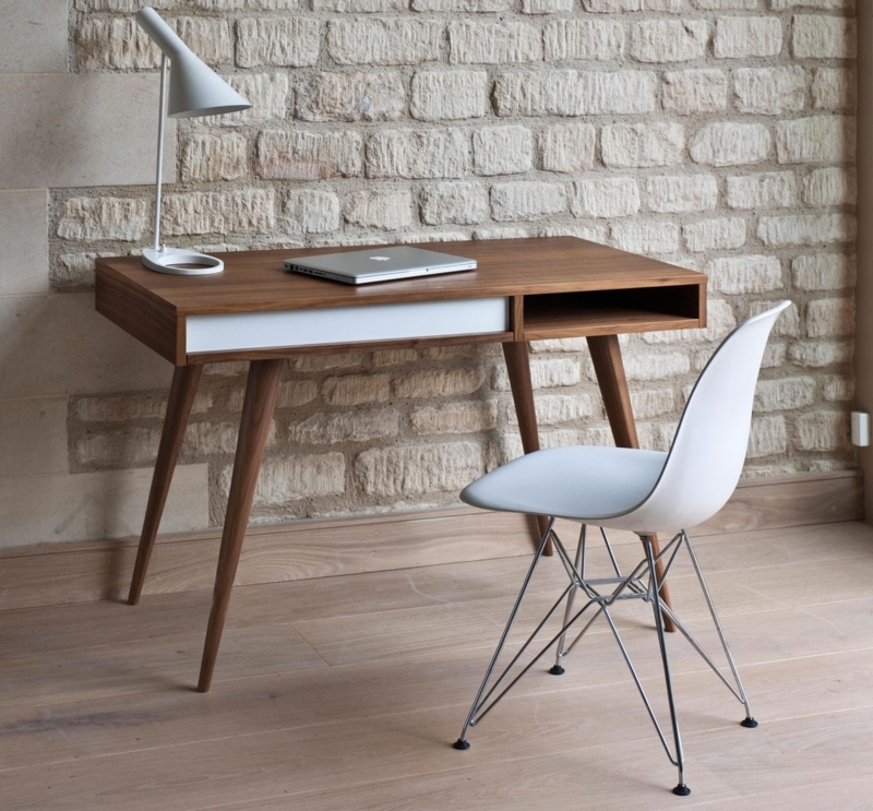 Sleek Mid-Century Modern Wooden Desk Design