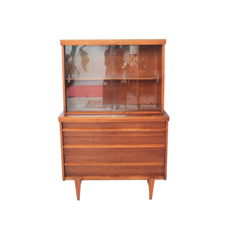 Small Vintage Mid Century Modern Hutch