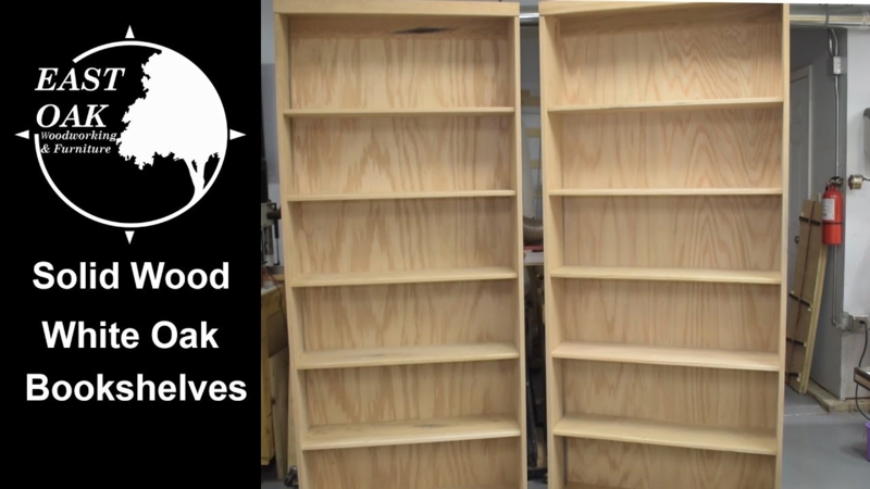 Solid Wood White Oak Bookshelves for Modern Storage