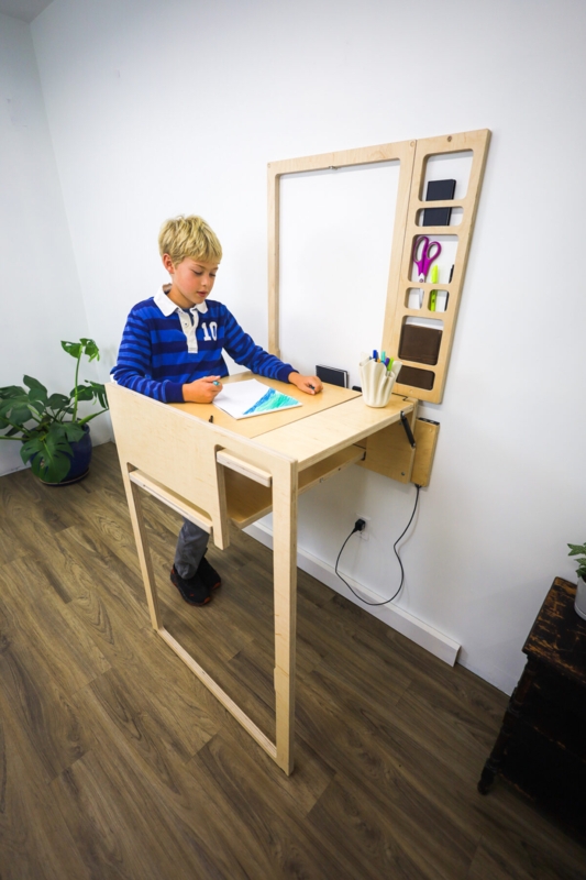 Space-Saving Modern Folding Desk for Kids