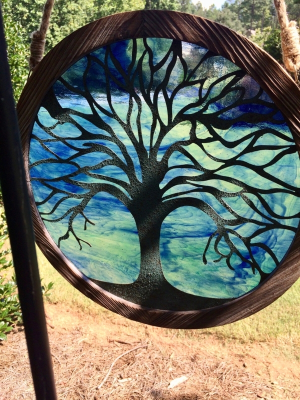 Stained Glass Tree of Life Window Hanging Decor