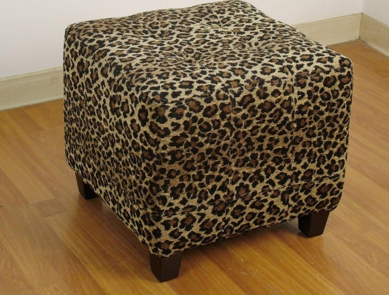 Stylish Leopard Print Ottoman for Modern Interiors