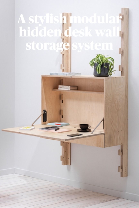 Stylish Modular Hidden Wall Mounted Desk