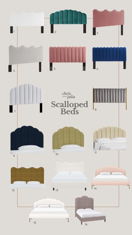 Stylish Scalloped Bed Headboards Collection