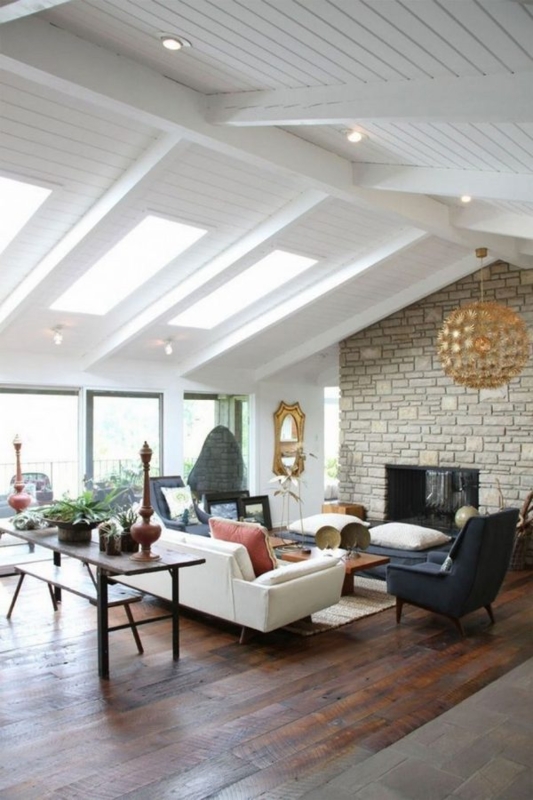 Stylish Vaulted Ceiling Lighting Ideas for Living Rooms
