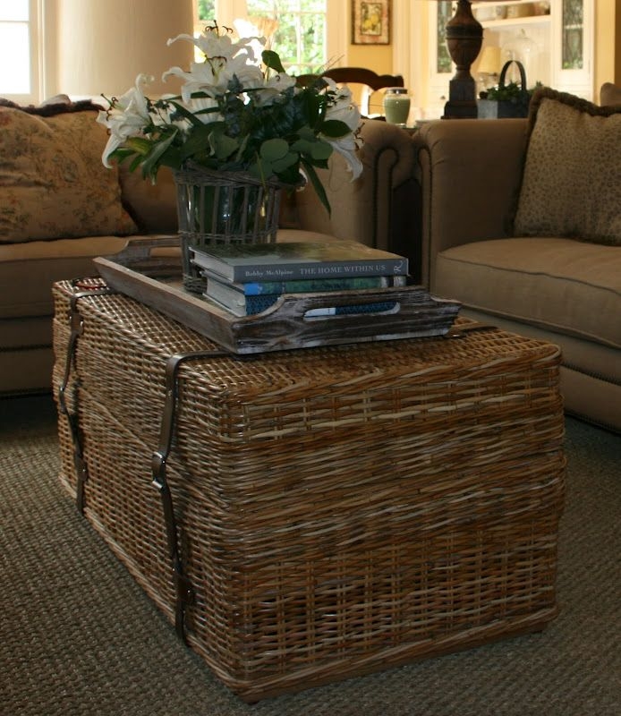 Stylish Wicker Basket Coffee Table for Cozy Living Rooms