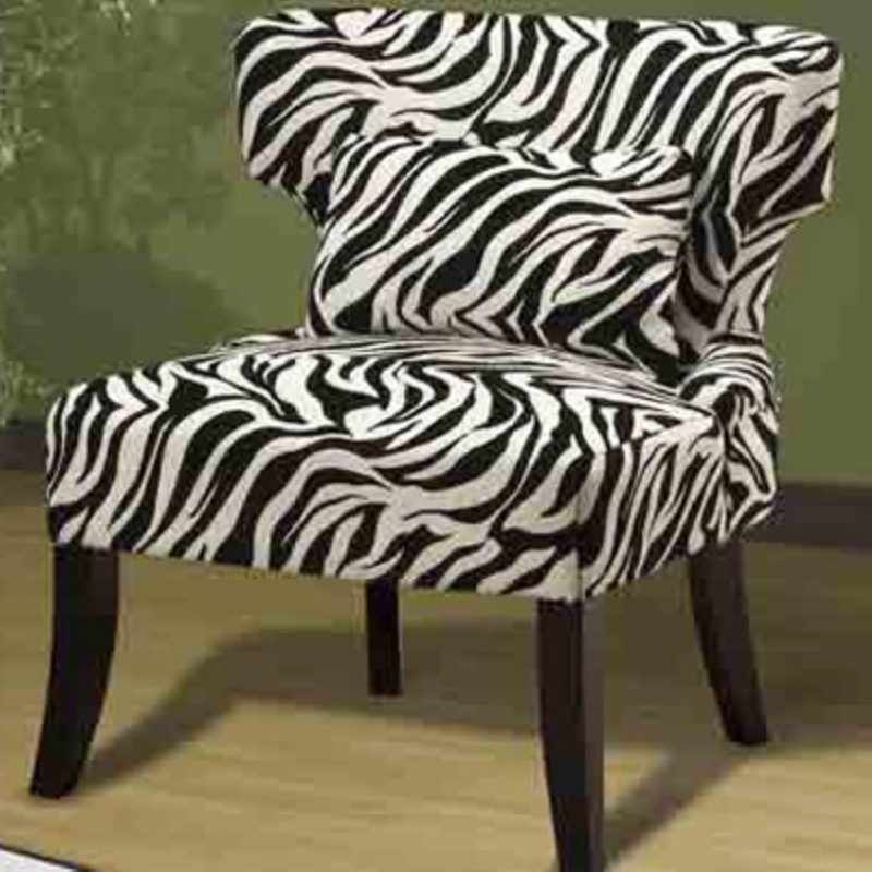 Stylish Zebra Print Accent Chair for Living Room