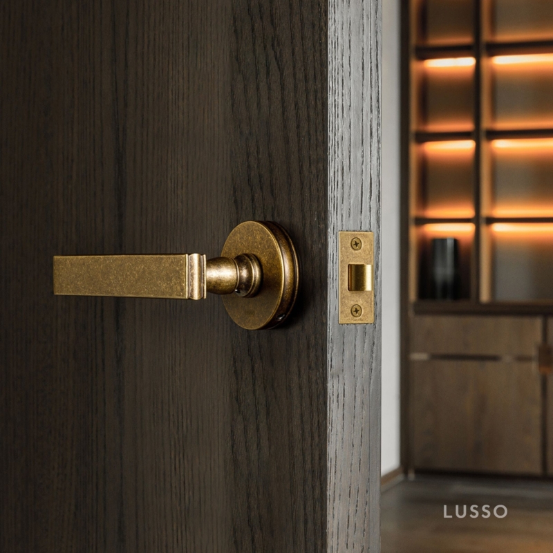 Suffolk Aged Bronze Door Handles with Modern Elegance