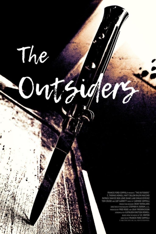 The Outsiders Dramatic Knife Art Poster