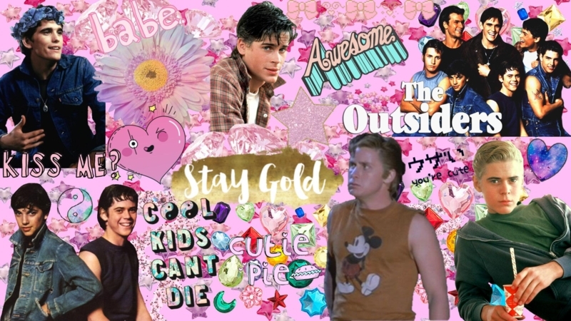 The Outsiders Themed Collage Wallpaper Design