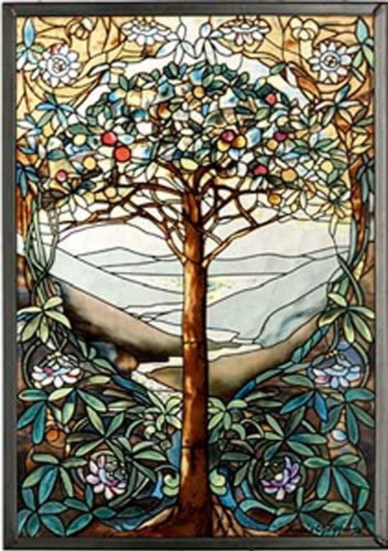 Tree of Life Stained Glass Panel Artwork