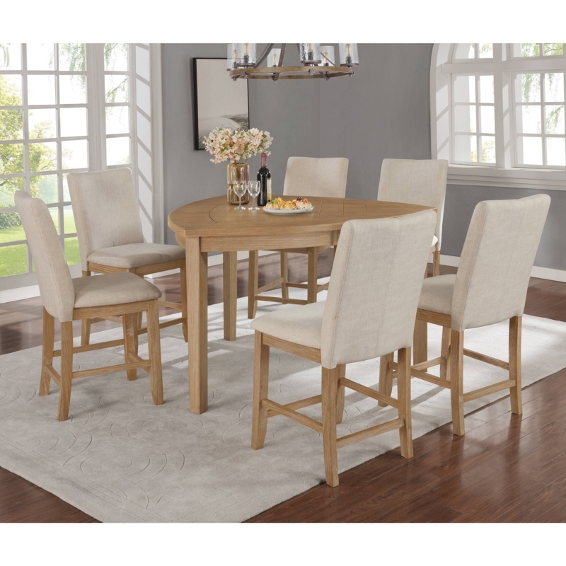 Triangle Counter Height Dining Table Set - Draw-level