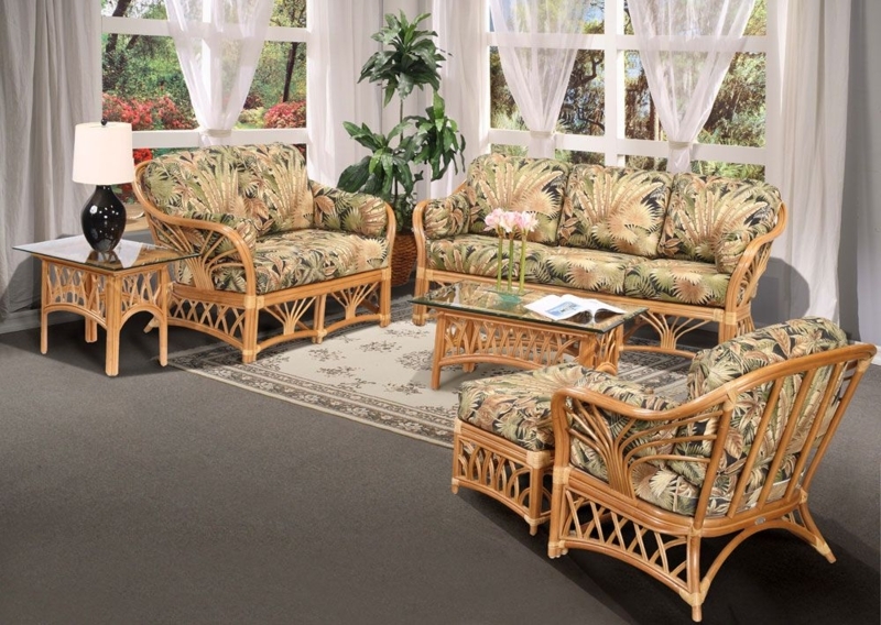 Tropical Rattan Bamboo Furniture Set for Cozy Living