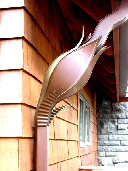 Unique Artistic Decorative Downspout Design