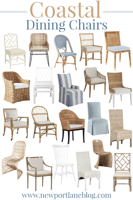 Variety of Coastal Style Dining Chairs