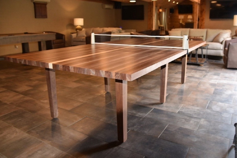 Versatile Wooden Ping Pong Dining Table for Dual Use