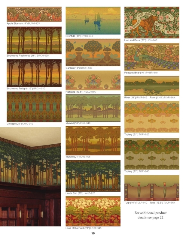 Vintage Craftsman Style Wallpaper Patterns