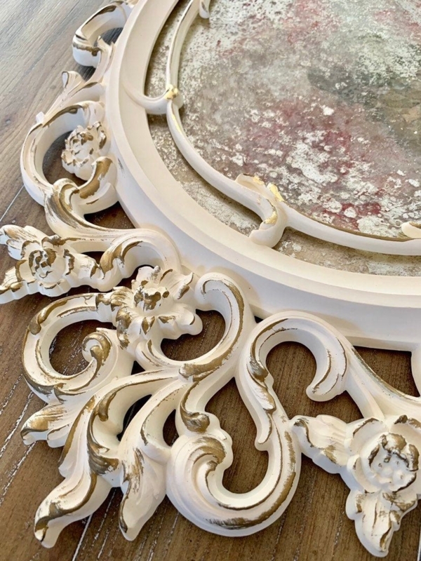 Vintage French Country Ornate Shabby Chic Mirror