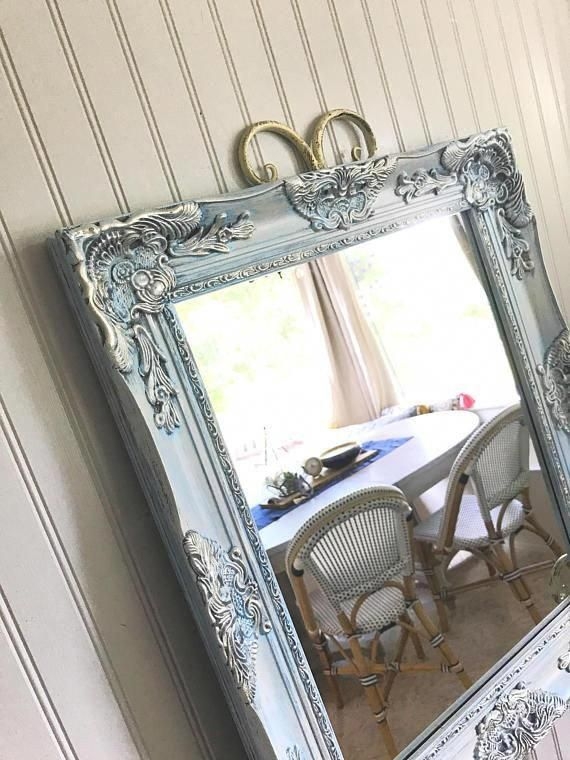 Vintage French Country Ornate Vanity Mirror