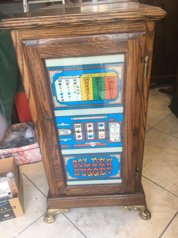 Vintage Golden Nugget Slot Machine Stand