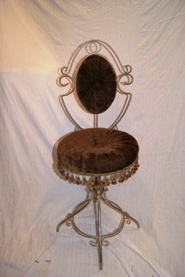 Vintage Hollywood Regency Style Vanity Stool