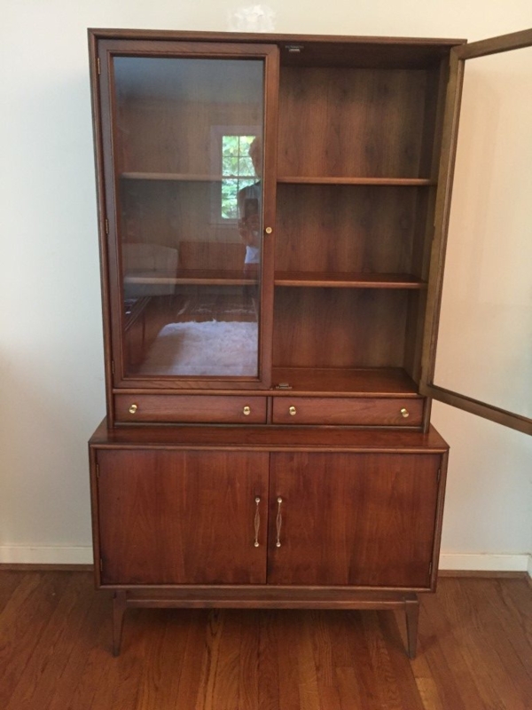 Vintage Mid-Century Modern Petite China Cabinet