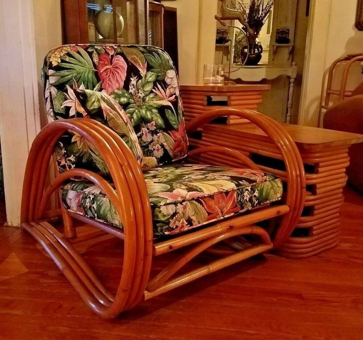 Vintage Mid-Century Modern Rattan Bamboo Chair