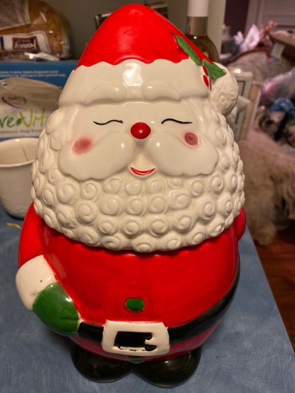 Vintage Santa Claus Cookie Jar for Holiday Decor