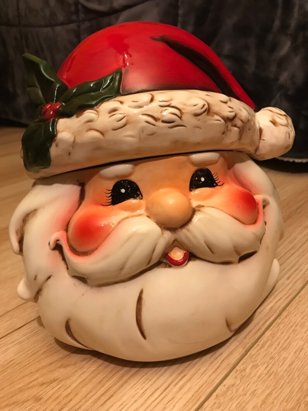 Vintage Santa Claus Cookie Jar for Holiday Decor