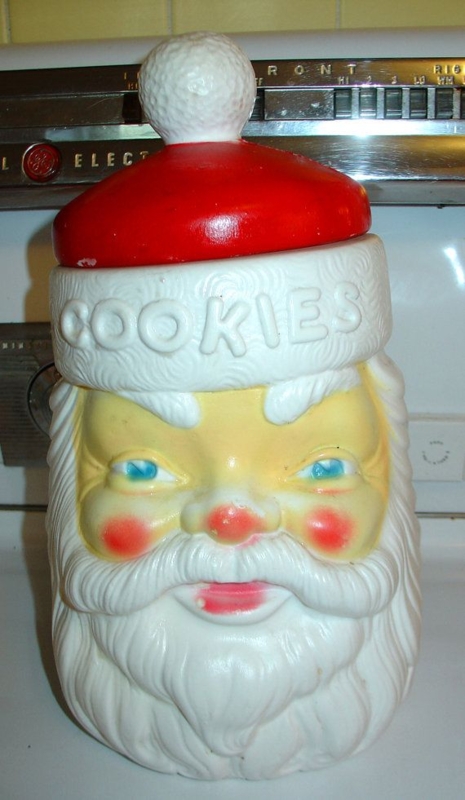 Vintage Santa Claus Cookie Jar Holiday Decor