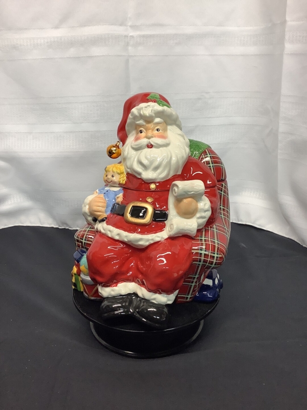 Vintage Santa Claus Cookie Jar Holiday Decor