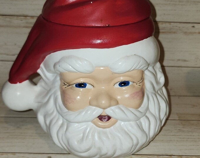 VINTAGE SANTA Cookie Jar From the 40s or 50s Possibly Earlier...hand ...