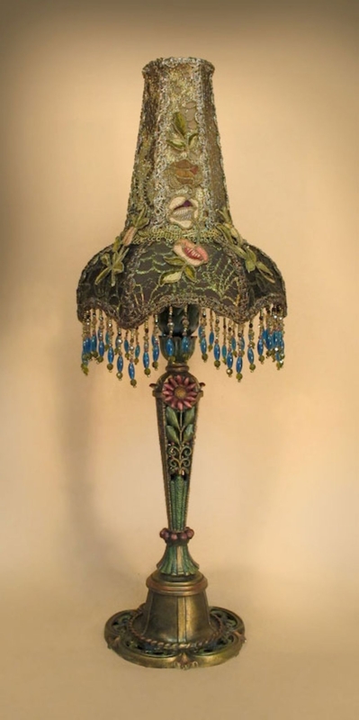 Vintage Victorian DIY Beaded Lamp Shade Design