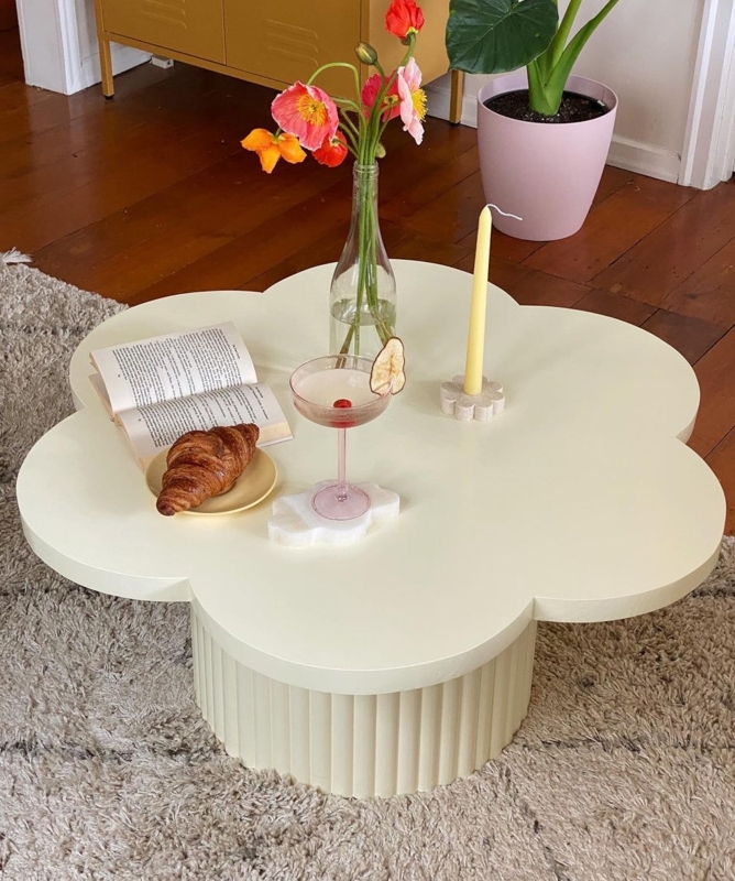 Whimsical Flower-Shaped Modern Coffee Table