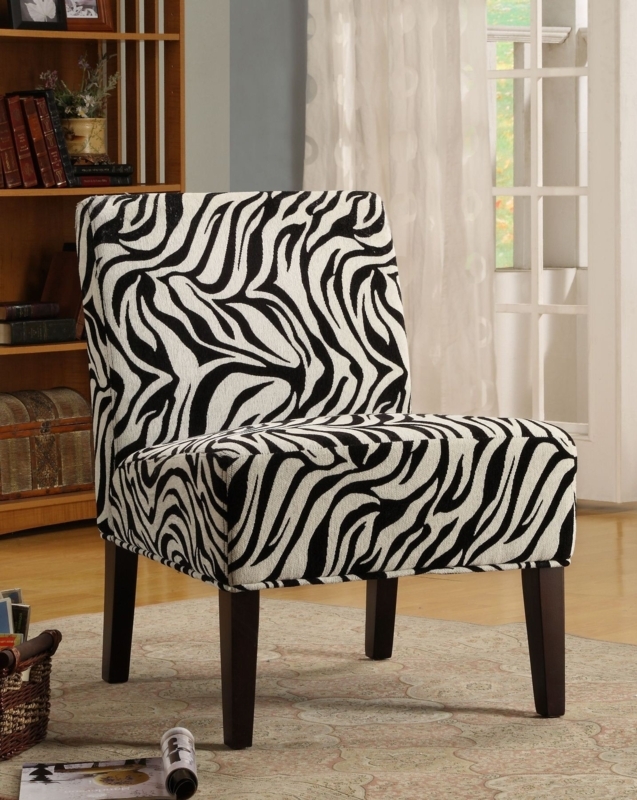 Wild Zebra Pattern Armless Lounge Chair