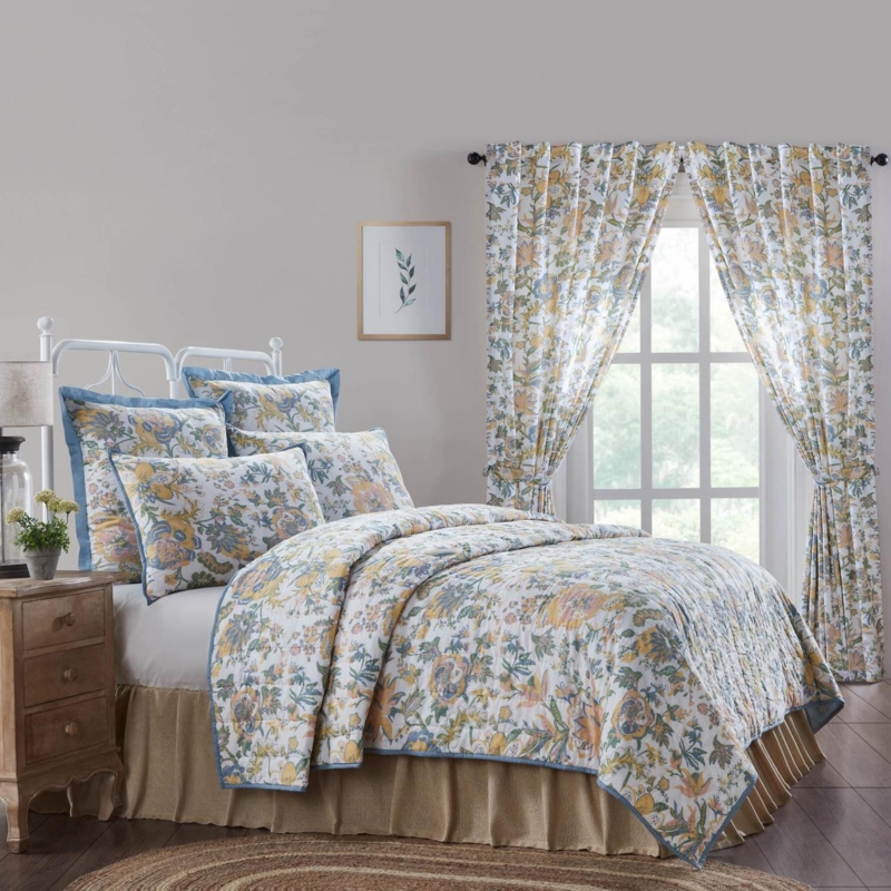 Wilder French Country Floral Bedding and Curtains