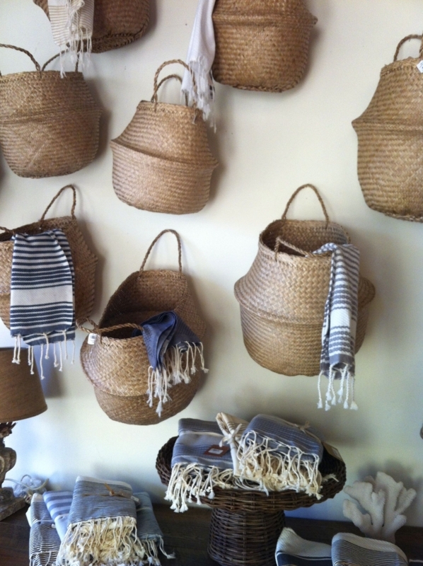 Woven Baskets with Decorative Blankets for Wall Storage