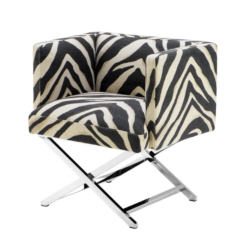 Zebra Print Chair | Eichholtz Dawson | Upholstered accent chairs ...
