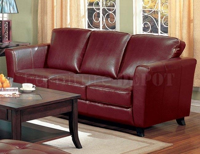 2024 Best of Burgundy Leather Sofa Sets